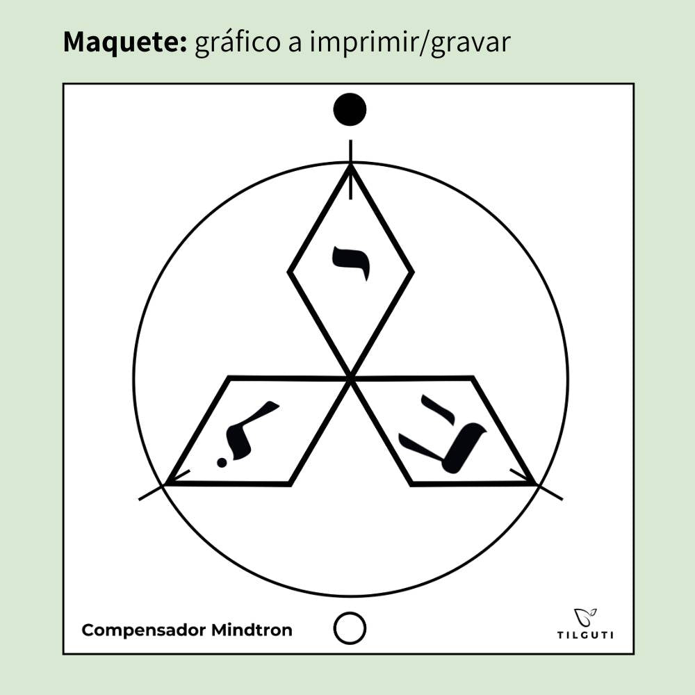 160. Compensador Mindtron | Gráfico Radiestésico em MDF Lacado