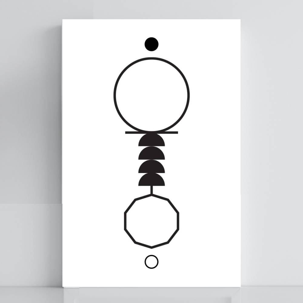 033. Cruz Ansata | Tabla radiestésica de PVC