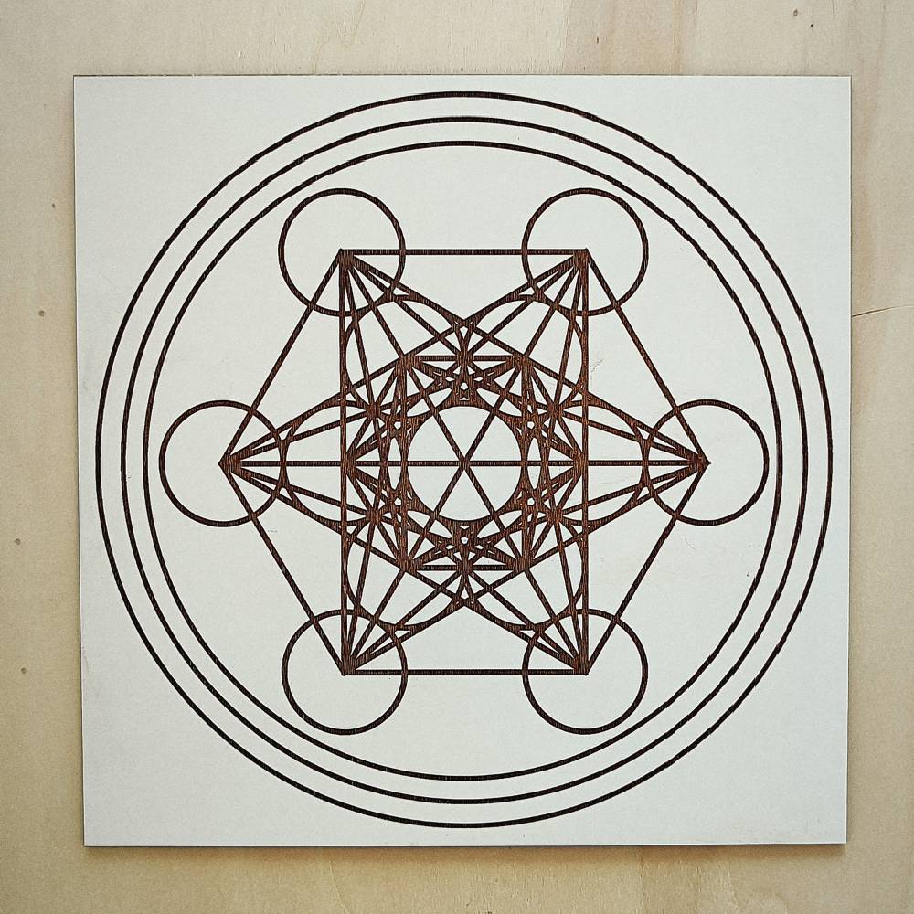 031. Cubo de Metatron | Gráfico Radiestésico em MDF Lacado