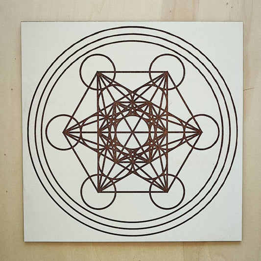 031. Cubo de Metatron | Gráfico Radiestésico em MDF Lacado