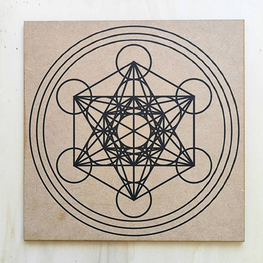 031. Cubo de Metatron | Gráfico Radiestésico em MDF Cru