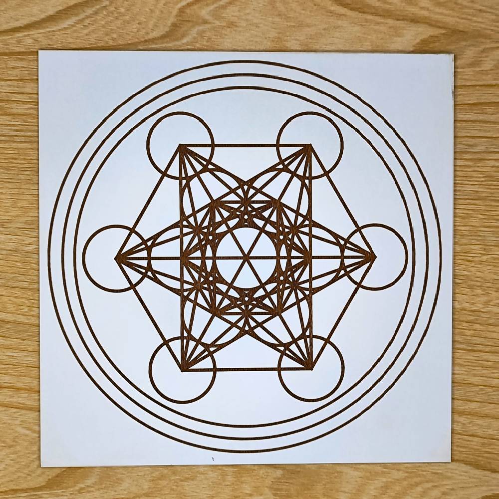 031. El Cubo de Metatrón | Cuadro Radiestésico en MDF Lacado