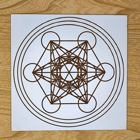 031. Cubo de Metatron | Gráfico Radiestésico em MDF Lacado