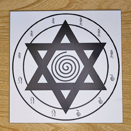 087. Emisor de Energía Reiki | Tabla radiestésica de PVC