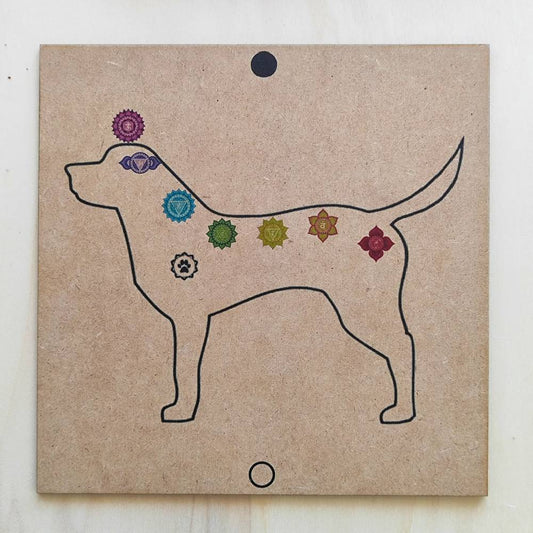 148. Figura Animal - cão (cores) | Gráfico Radiestésico em MDF Cru