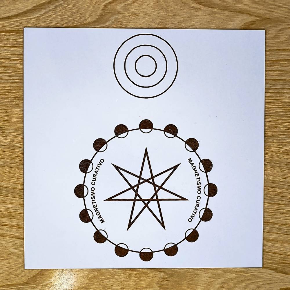 083. Magnetismo Vital Curativo | Gráfico Radiestésico em MDF Lacado