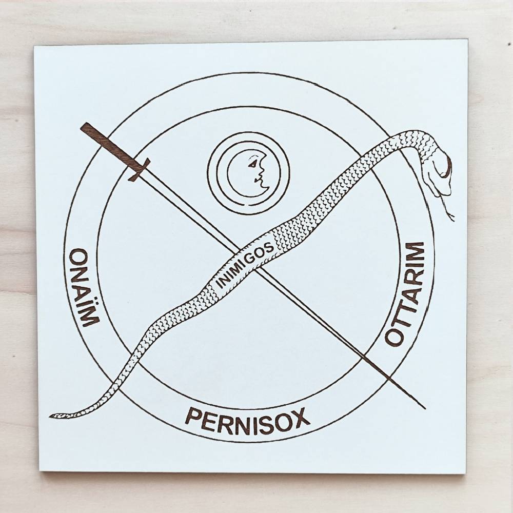 146. Pantáculo contra feiticeiros | Gráfico Radiestésico em MDF Lacado