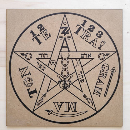 011. Tetragrámaton | Cuadro radiestésico en MDF crudo