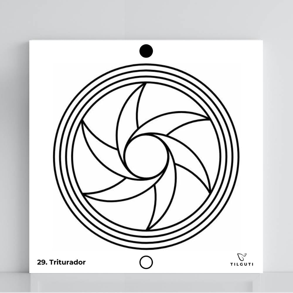 029. Trituradora | Tabla radiestésica de PVC