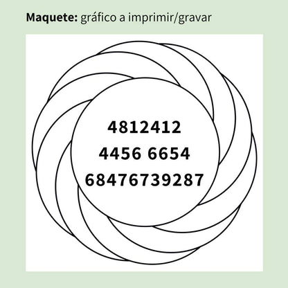 153. Turbilhão Emagrecimento | Gráfico Radiestésico em MDF Cru