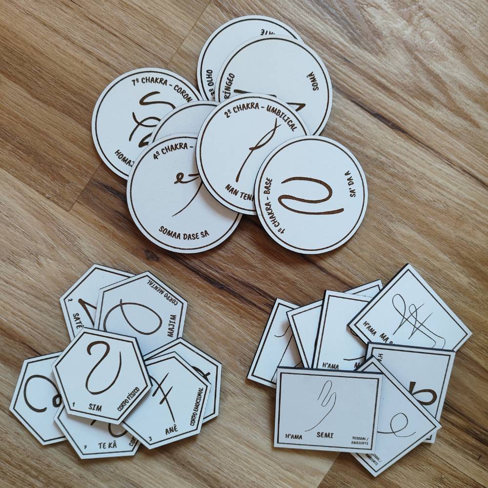 Kit Completo Tameana - 46 Símbolos Gravados a Laser em MDF