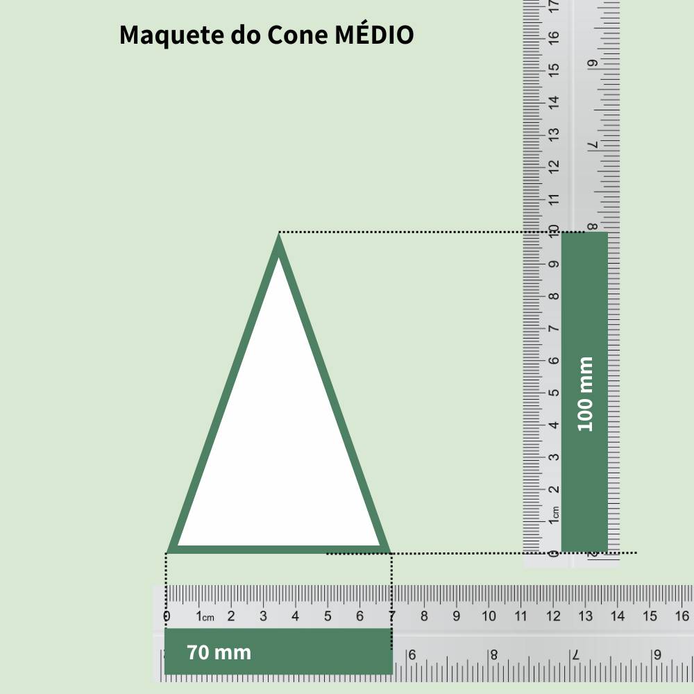 Cono 3D - Dorado