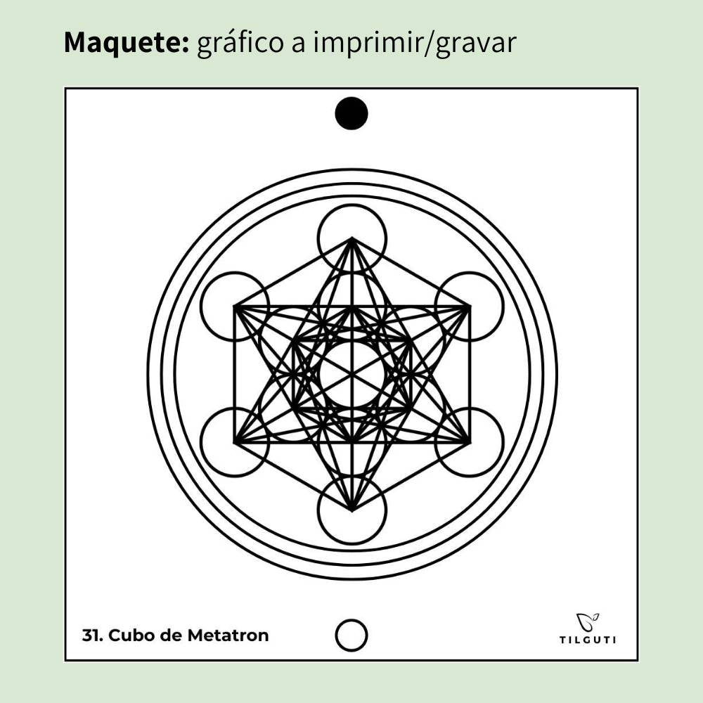 031. El Cubo de Metatrón | Cuadro Radiestésico en MDF Lacado
