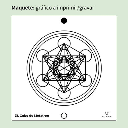 031. El Cubo de Metatrón | Cuadro Radiestésico en MDF Lacado
