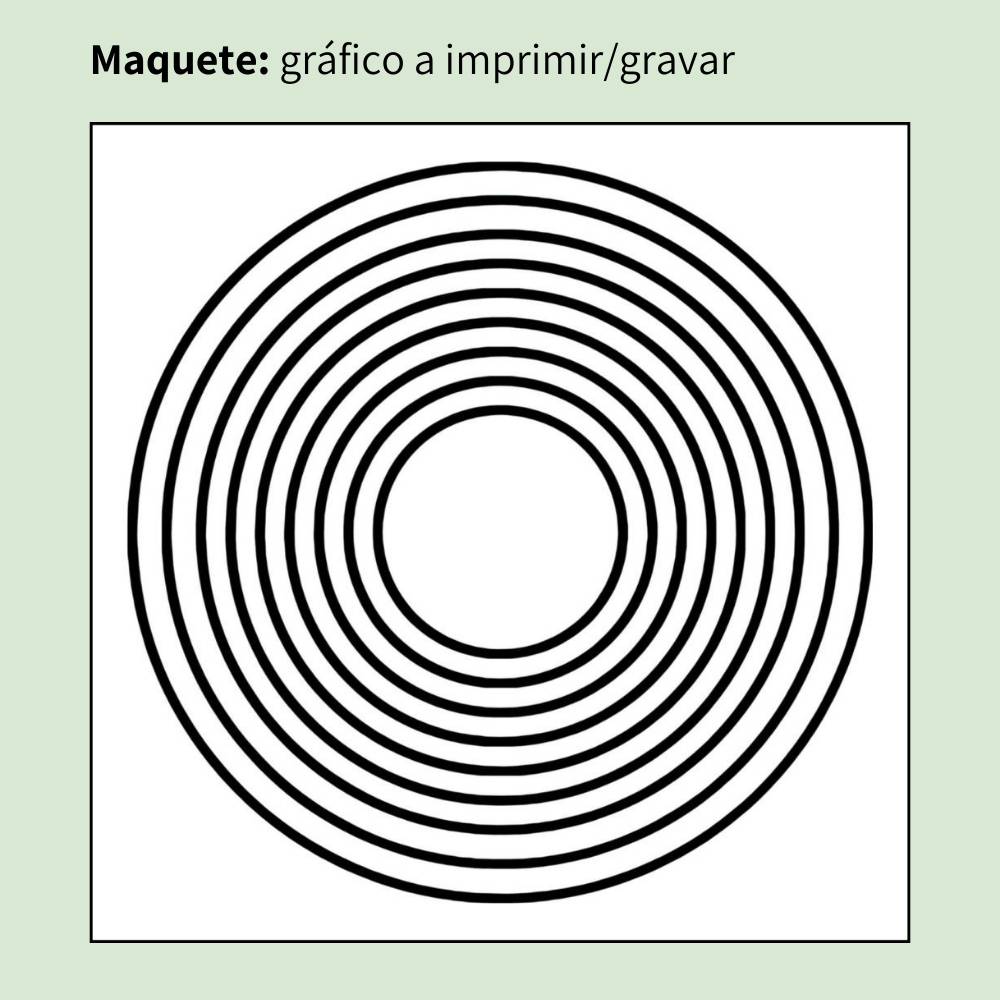 007. Nove Círculos | Gráfico Radiestésico em MDF Cru