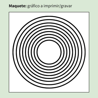 007. Nove Círculos | Gráfico Radiestésico em MDF Cru