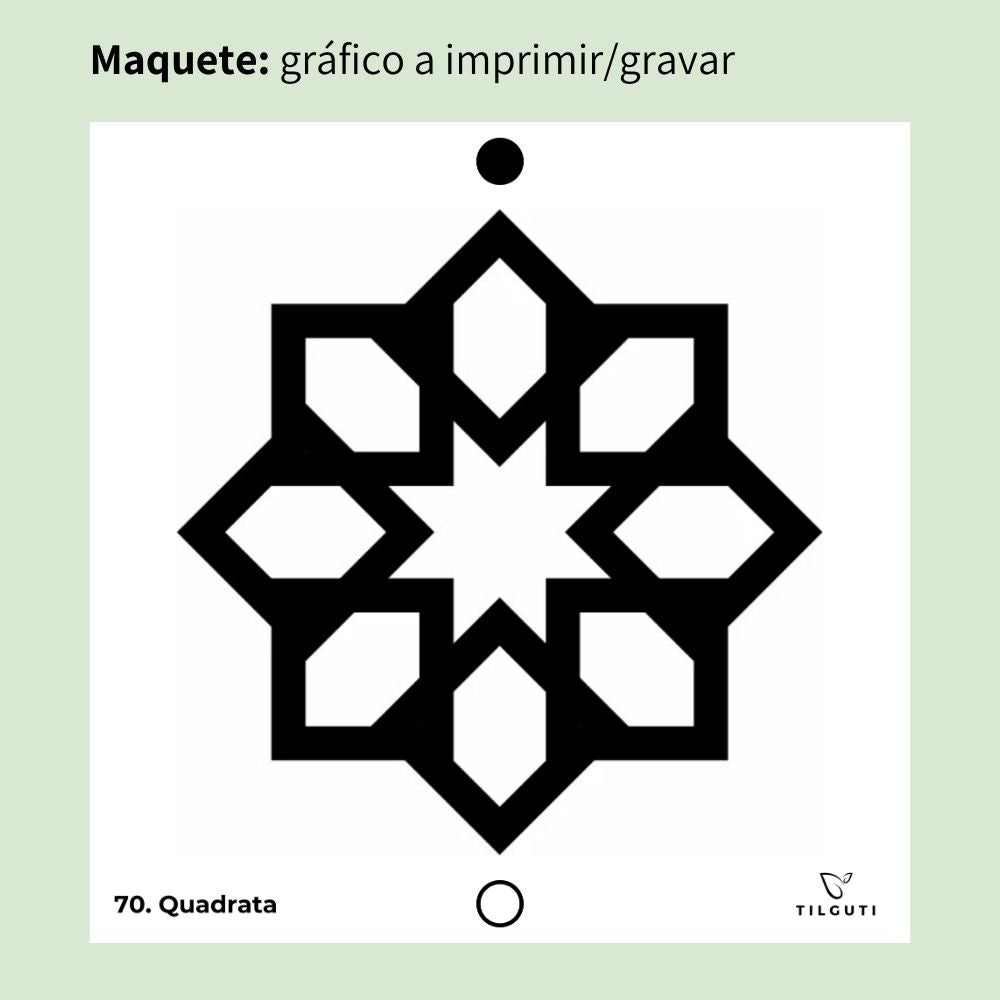 070. Quadrata | Gráfico Radiestésico em MDF Lacado