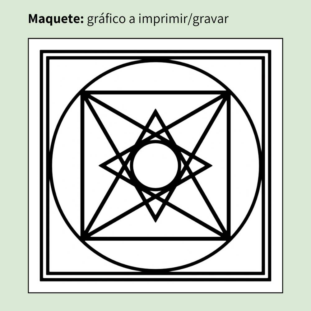 042. Pirâmide Plana | Gráfico Radiestésico em MDF Lacado