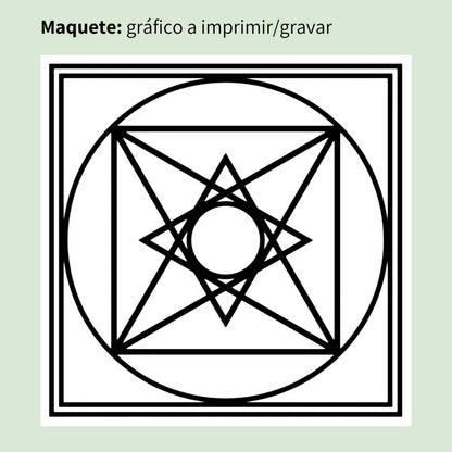 042. Pirâmide Plana | Gráfico Radiestésico em MDF Cru
