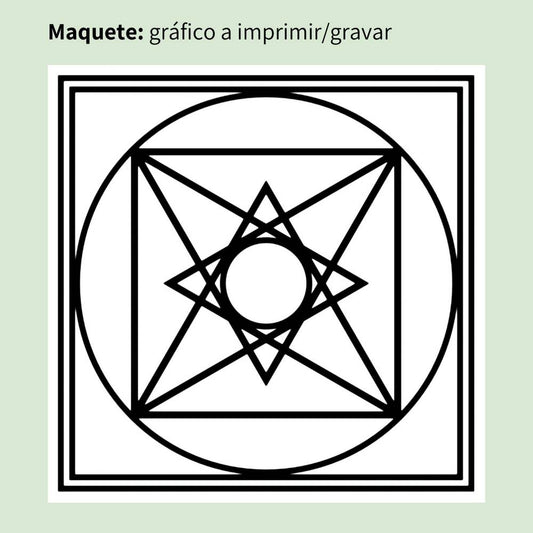 042. Pirámide plana | Cuadro radiestésico en MDF crudo