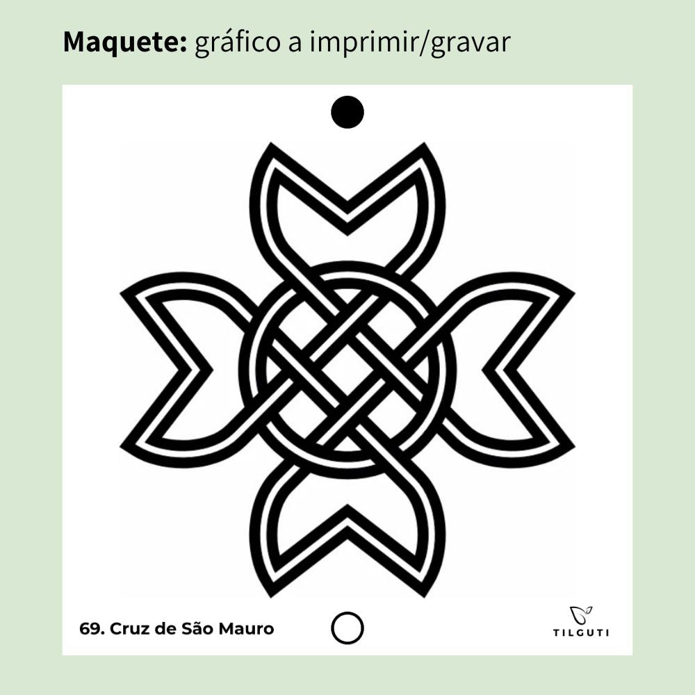 069. Cruz de São Mauro | Gráfico Radiestésico em MDF Lacado