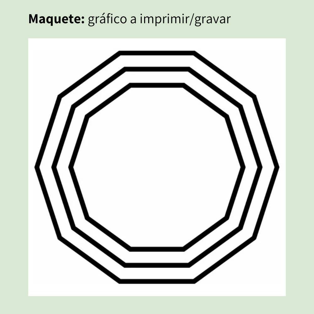 085. Triple Decágono | Cuadro Radiestésico en MDF Lacado