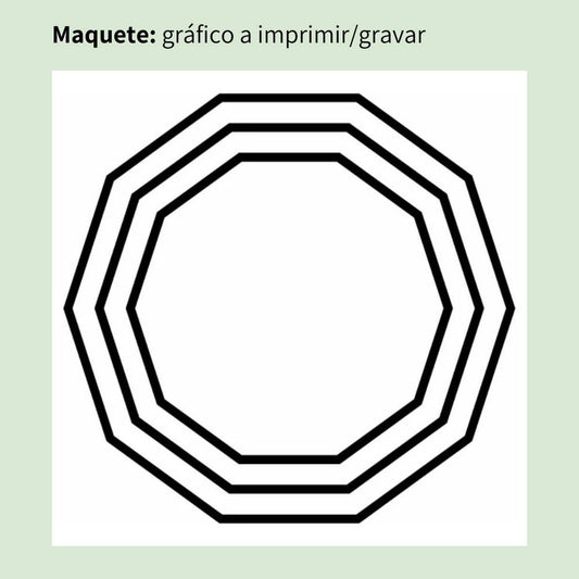 085. Triple Decágono | Cuadro Radiestésico en MDF Lacado