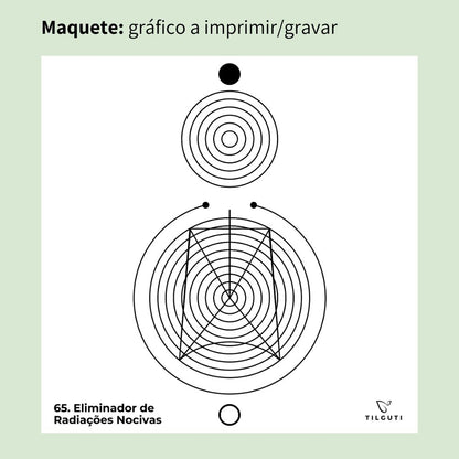 065. Eliminador de Radiações Nocivas | Gráfico Radiestésico em MDF Lacado