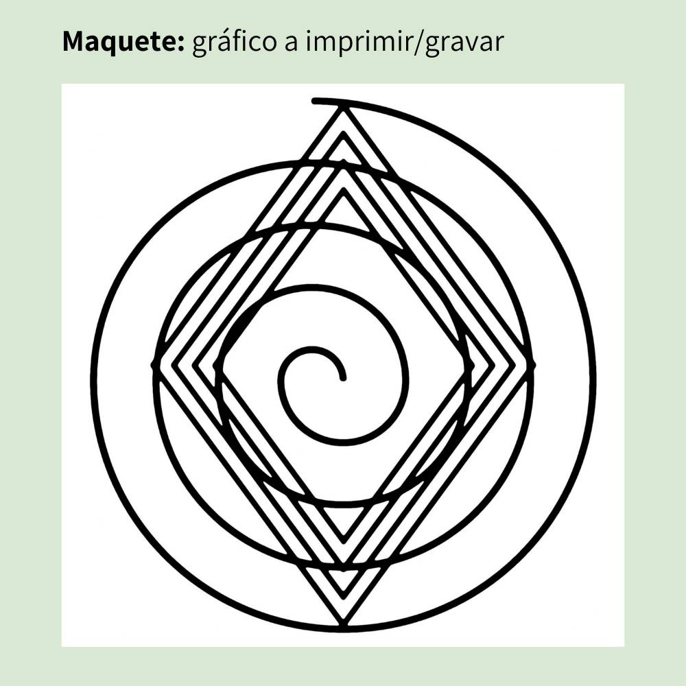 037. Espiral Cósmica | Gráfico Radiestésico em MDF Cru