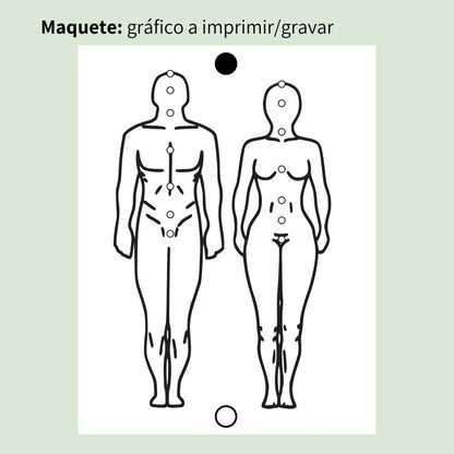 010. Figura Humana | Gráfico Radiestésico em MDF Lacado