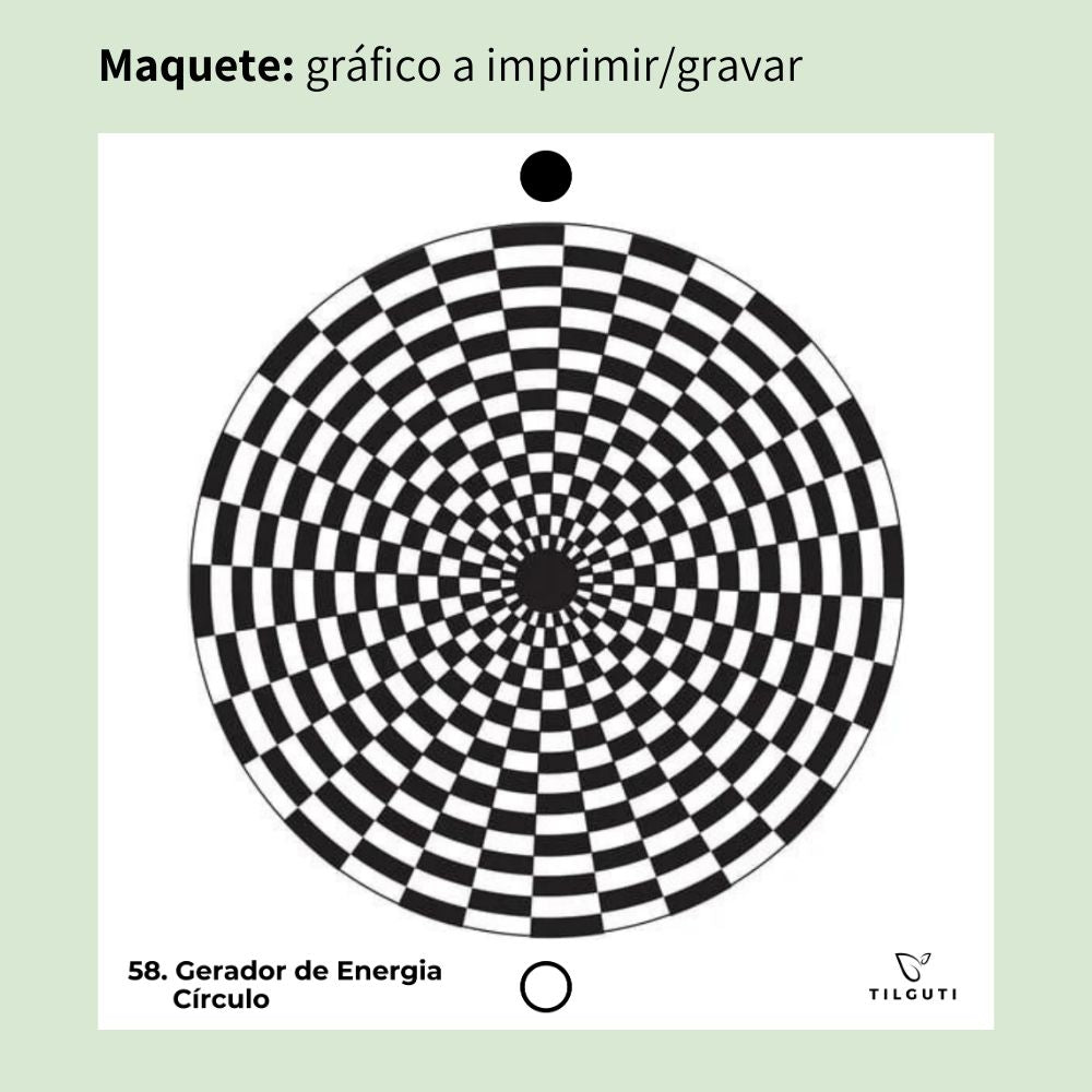 058. Gerador de Energia Círculo | Gráfico Radiestésico em MDF Lacado