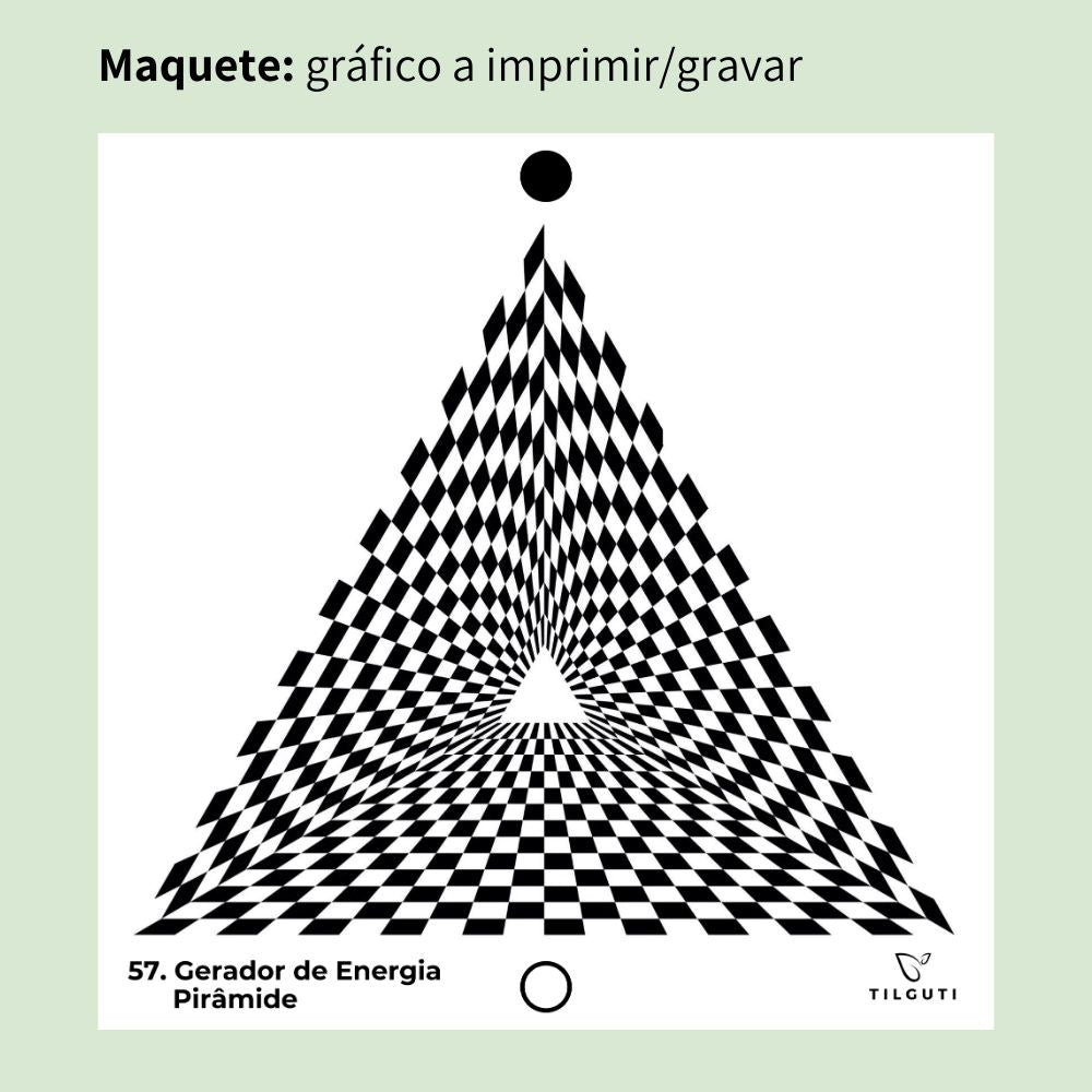 057. Generador de energía piramidal | Cuadro Radiestésico en MDF Lacado