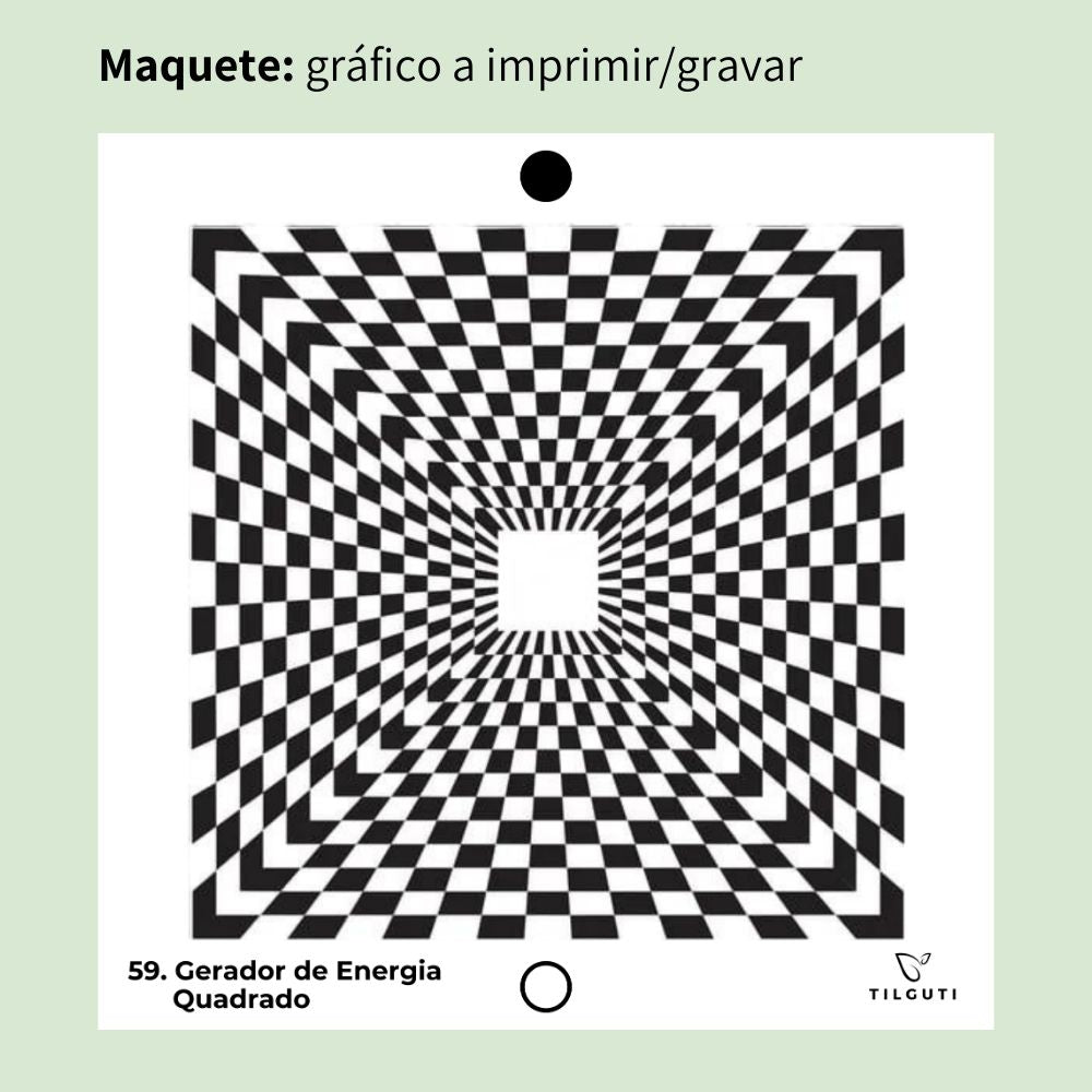 059. Generador de energía cuadrado | Cuadro Radiestésico en MDF Lacado