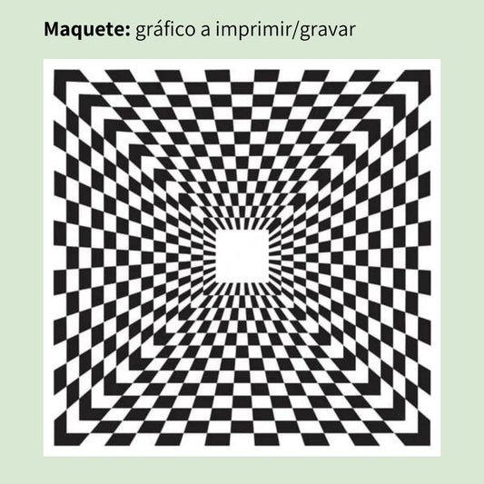 059. Gerador de Energia Quadrado  | Gráfico Radiestésico em MDF Cru