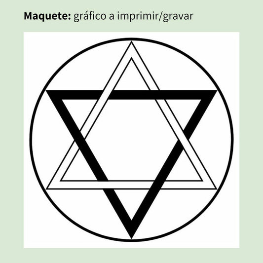 086. Kit Cromado Hexagrama | Cuadro radiestésico en MDF crudo