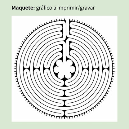 084. Labirinto de Chartres | Gráfico Radiestésico em MDF Lacado