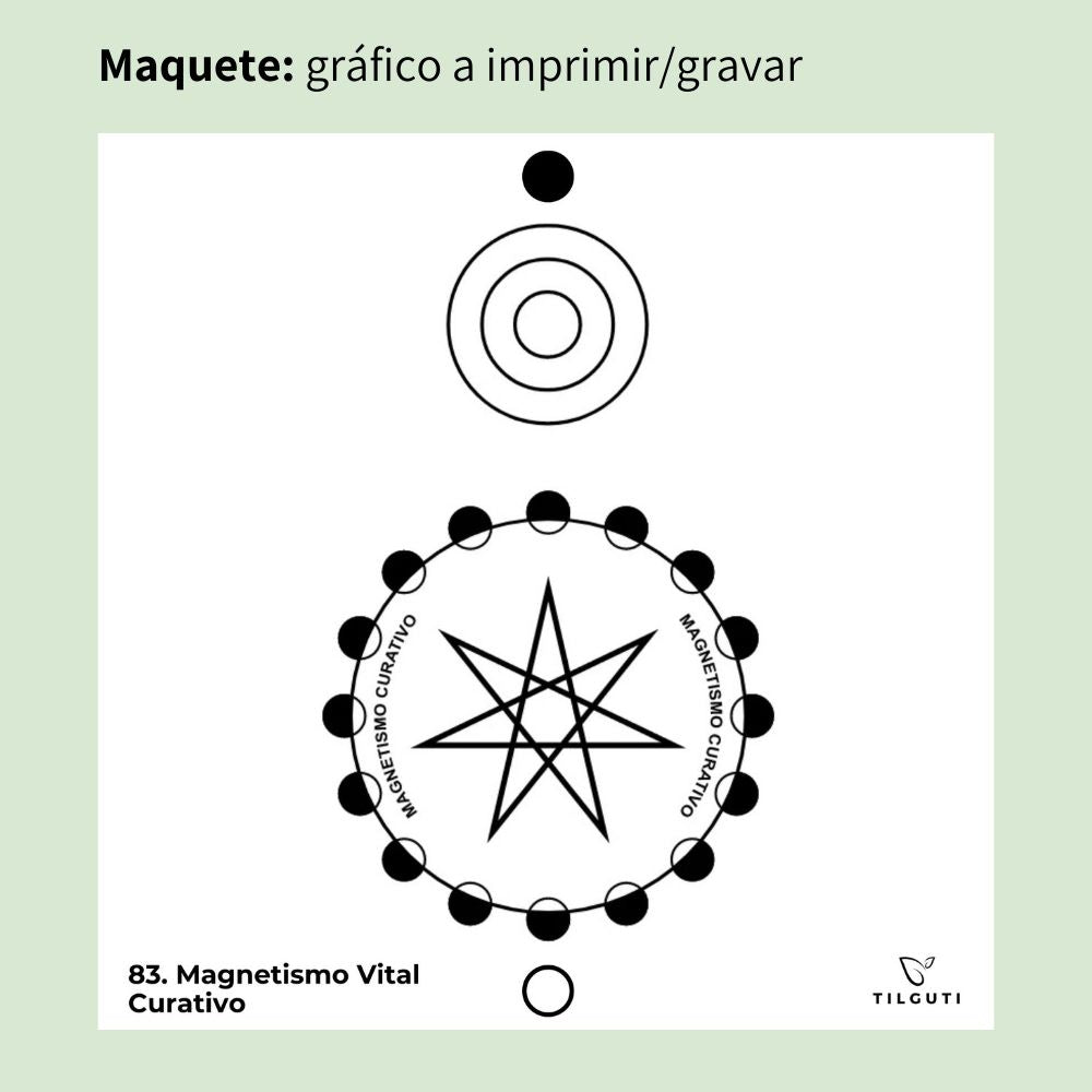 083. Magnetismo Vital Curativo | Gráfico Radiestésico em MDF Lacado