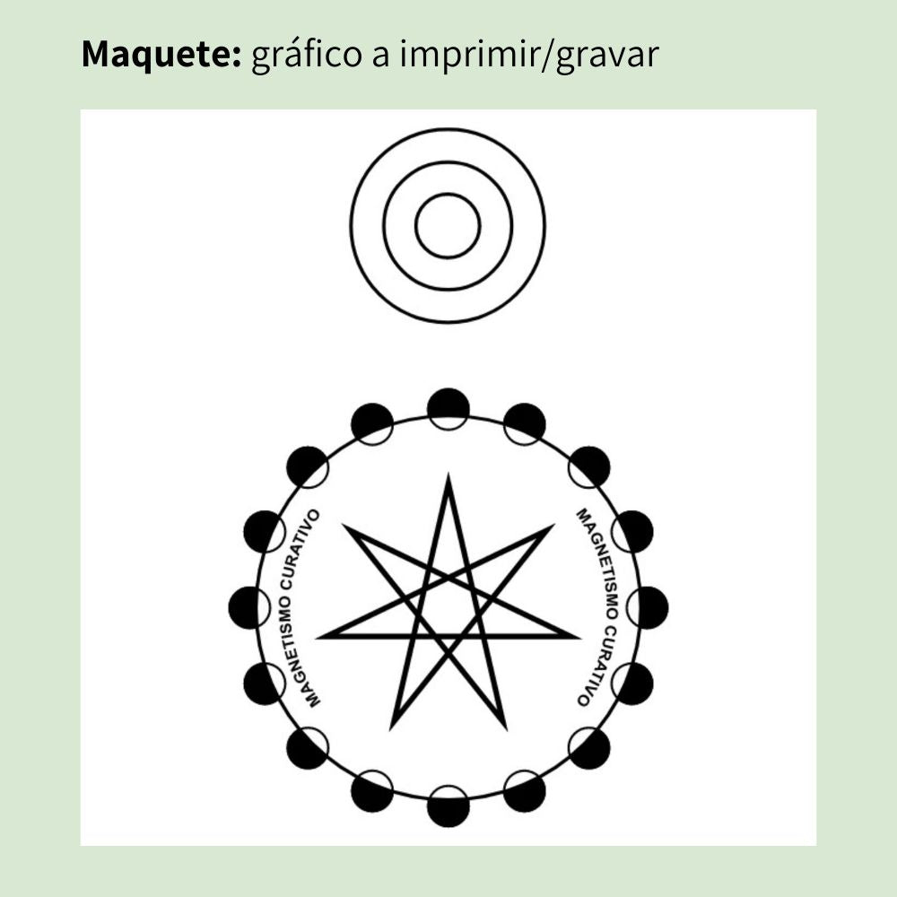 083. Magnetismo Vital Curativo | Gráfico Radiestésico em MDF Cru