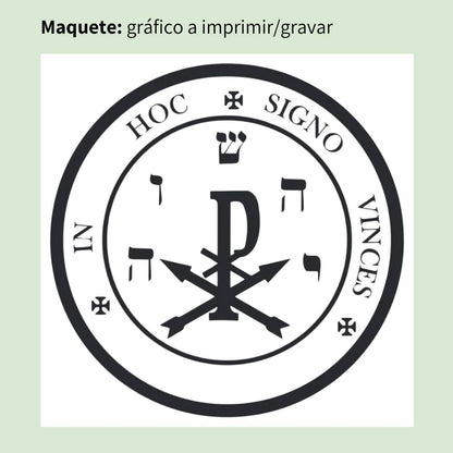 119. Monograma de Cristo | Cuadro radiestésico en MDF crudo