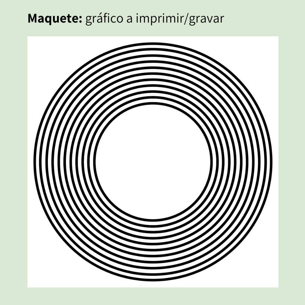 132. Onze Círculos | Gráfico Radiestésico em MDF Cru