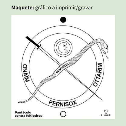146. Pantáculo contra feiticeiros | Gráfico Radiestésico em MDF Lacado