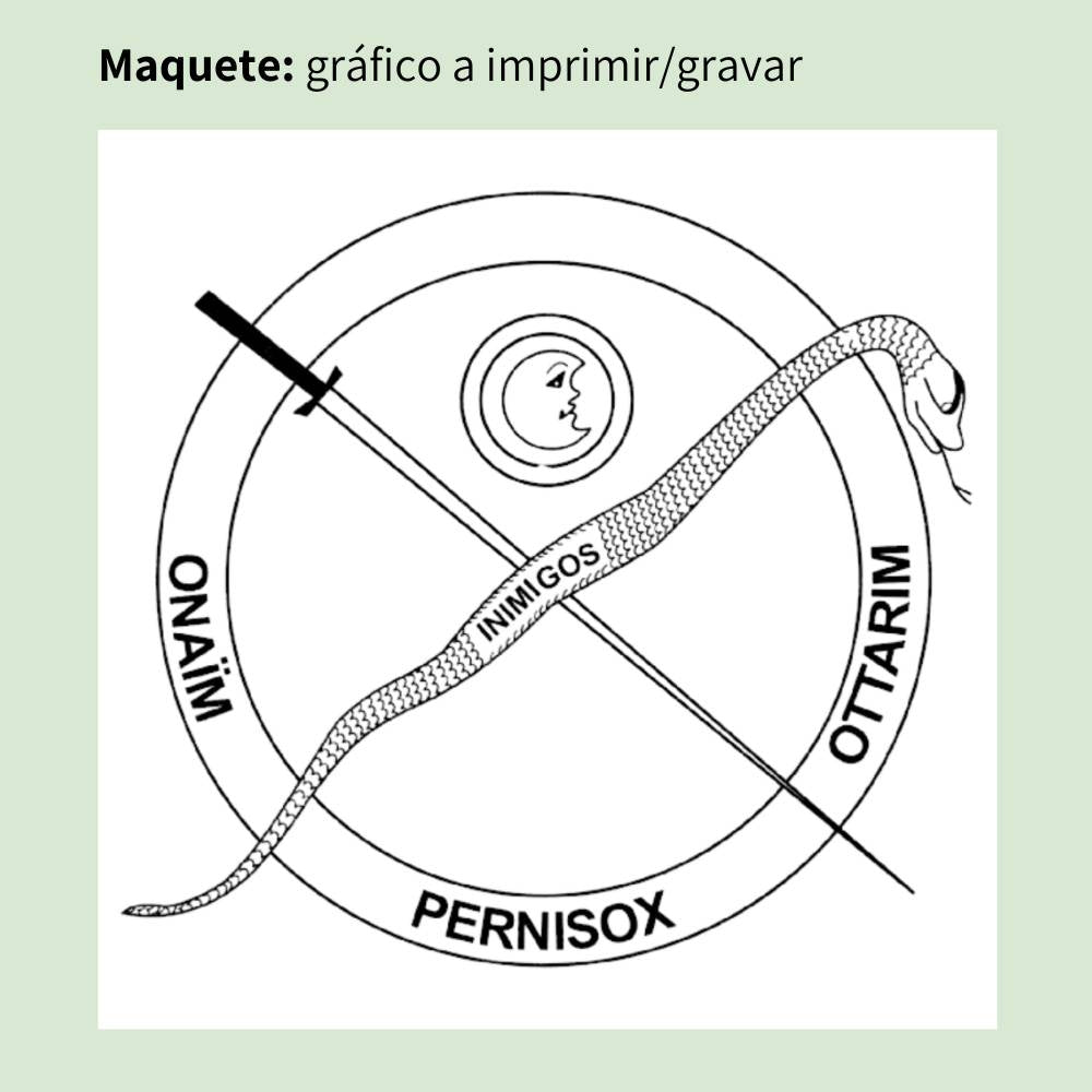 146. Pantáculo contra feiticeiros | Gráfico Radiestésico em MDF Lacado