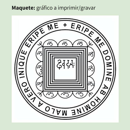 121. Pentáculo del Choque de Retorno | Cuadro radiestésico en MDF crudo