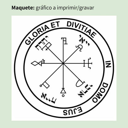107. Pentáculo de Saturno | Cuadro radiestésico en MDF crudo
