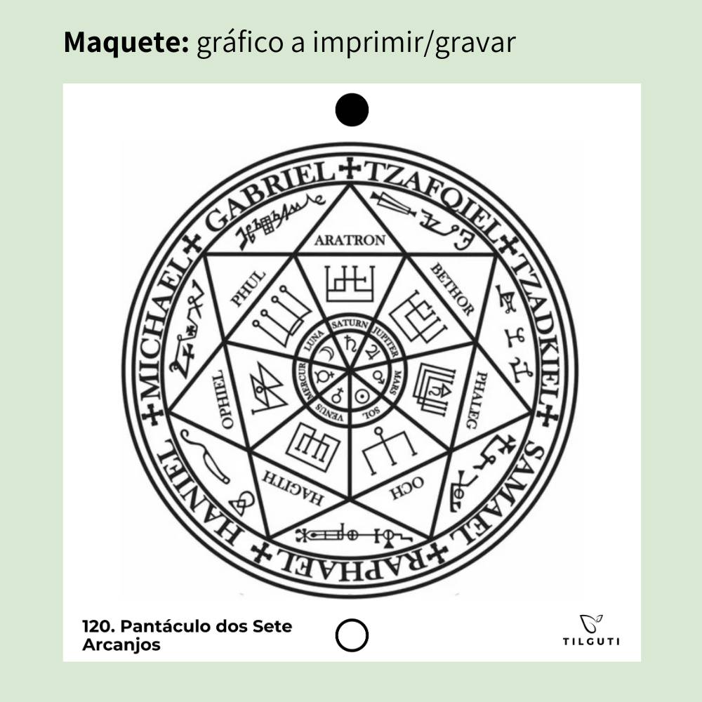 120. Pentáculo de los Siete Arcángeles | Cuadro Radiestésico en MDF Lacado
