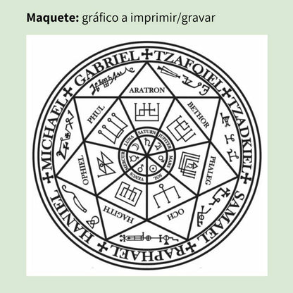 120. Pentáculo de los Siete Arcángeles | Cuadro radiestésico en MDF crudo