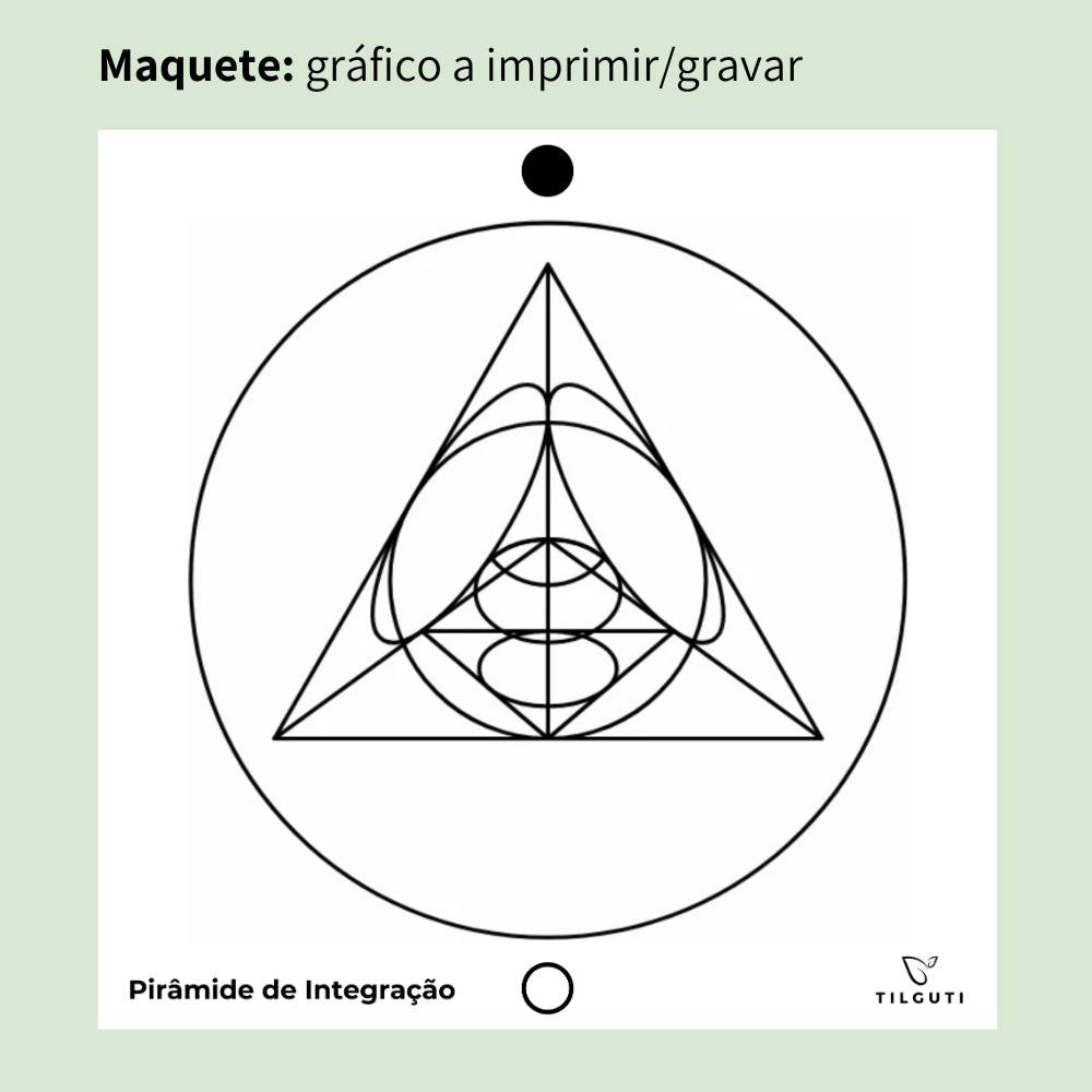 118. Pirâmide de Integração | Gráfico Radiestésico em MDF Lacado
