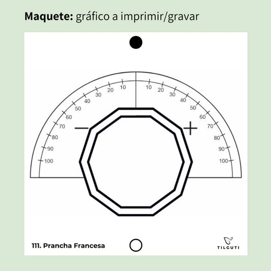 111. Prancha Francesa | Gráfico Radiestésico em MDF Lacado
