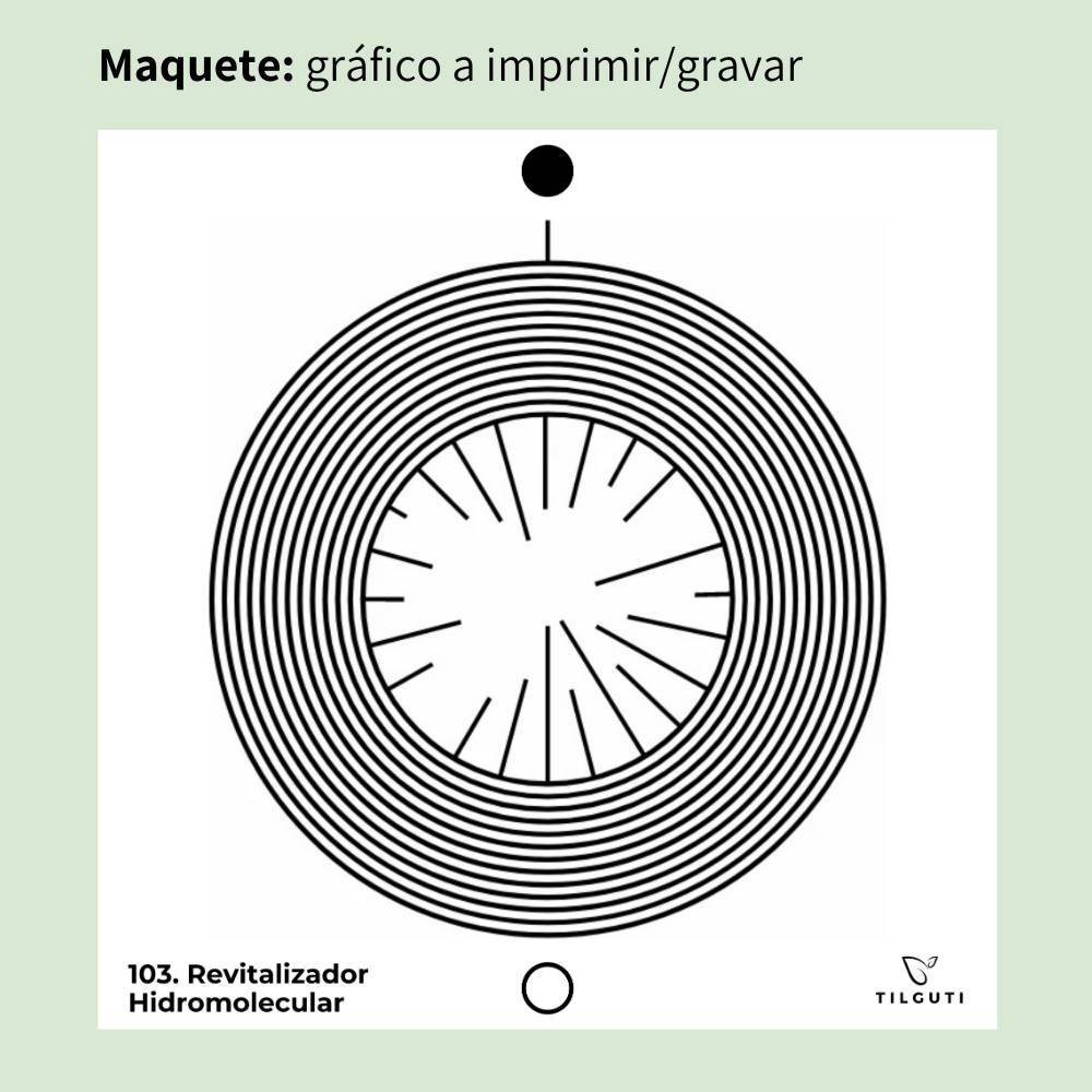103. Revitalizador Hidromolecular | Gráfico Radiestésico em MDF Lacado