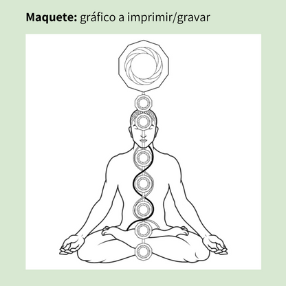 139. Reequilíbrio através dos Chakras | Gráfico Radiestésico em MDF Cru